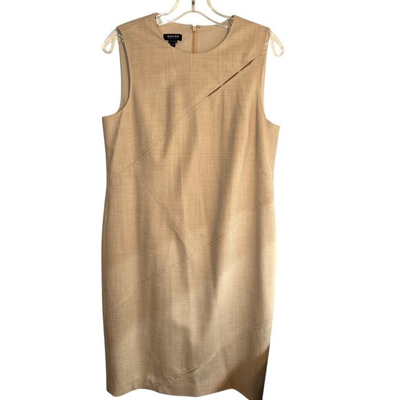 Worthington 10 Cream Women's  Fine Wool Sleeveless  Dress Miss Size Medium M - Picture 4 of 7